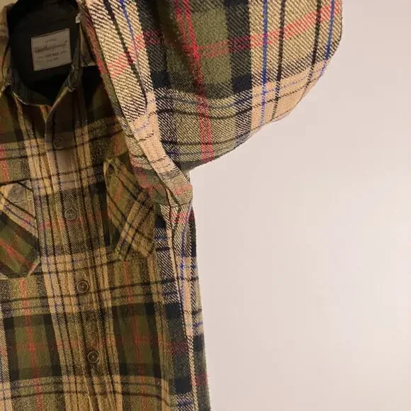 Weatherproof Vintage Shirt Jacket Mens Medium Plaid Flannel Button Up Workwear - Picture 12 of 16